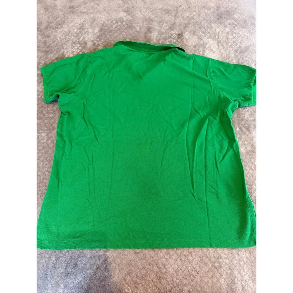 Polo Ralph Lauren Mens XXL Custom Fit‎ Green Purple Pony Pique Polo Shirt